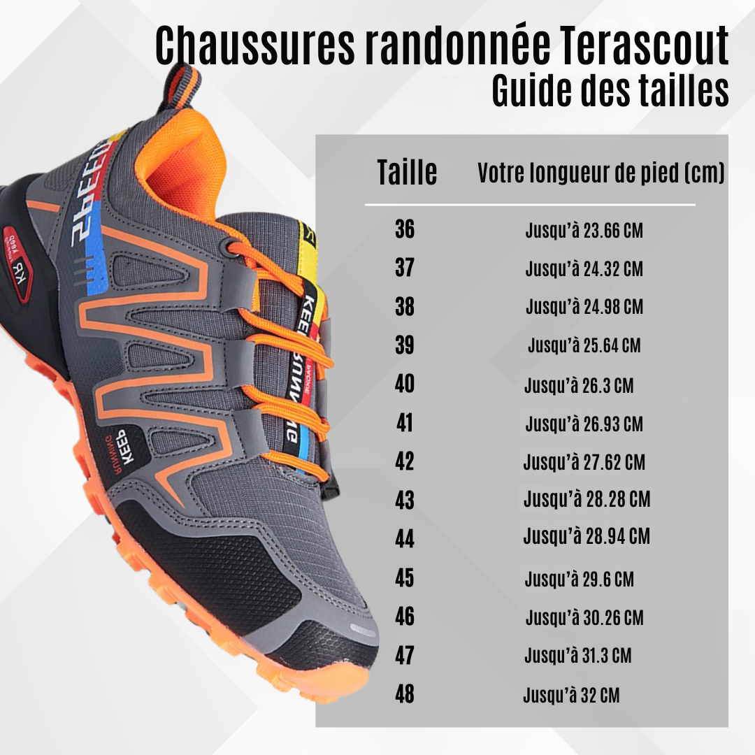 Chaussures de randonnée ergonomiques et antidouleures - Terascout