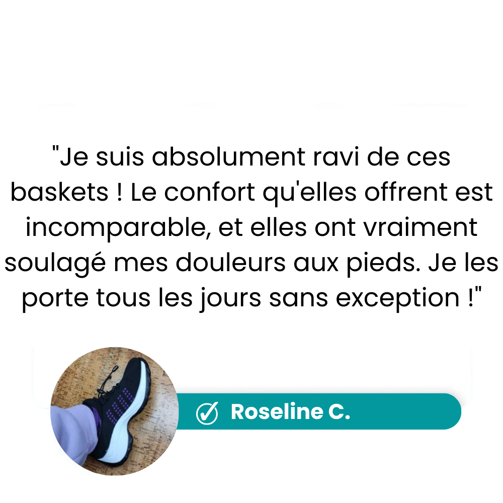 Baskets Orthopédiques Vobelia™ pour Femmes - Soulagez vos douleurs aux pieds !